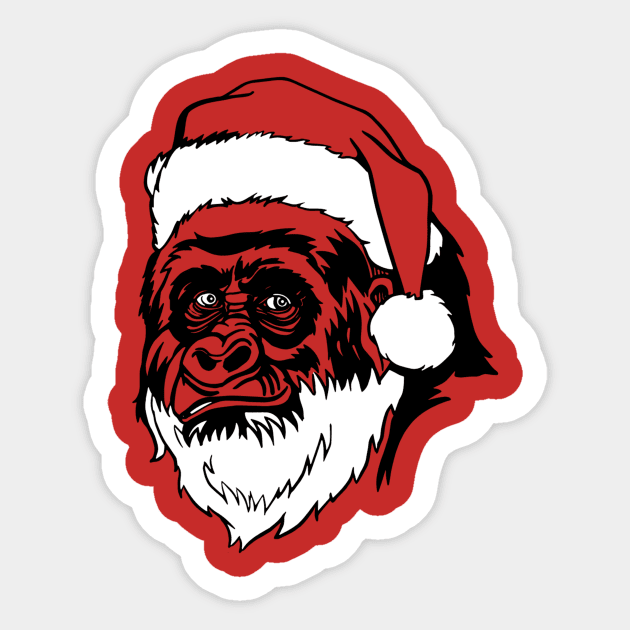 Harambe Santa Sticker by uncleodon